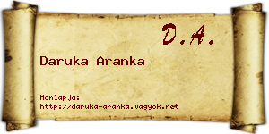 Daruka Aranka névjegykártya