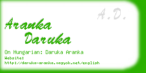 aranka daruka business card